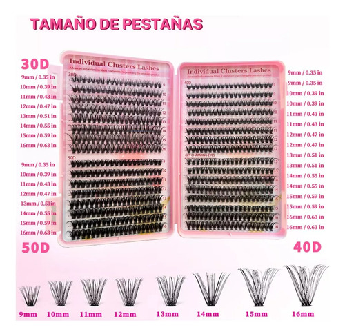 Oxyglow Kit De Blister Extensiones Pestañas Mixto 30d40d50d