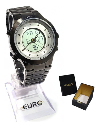 Relógio Euro Feminino Anadigi Sporty Lux Preto Eubj3889ac/4p