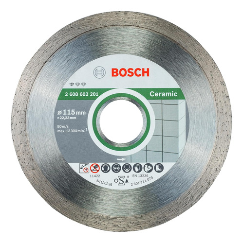 Bosch Disco Diamantado Continuo Para Cerámica De 4 1/2'