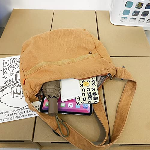 Bolsa De Mensajero Informal De Lona Hobo Crossbody Bag Canva