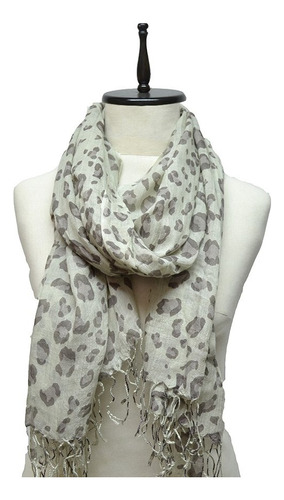 Chalina Animal Print Con Flecos