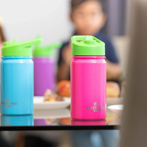 Botella De Agua Para Niños De 12 Oz Con Pajita A De ...
