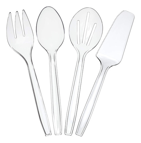 Juego 48 Utensilios Desechables Plástico - 12 Cucharas, 12 T