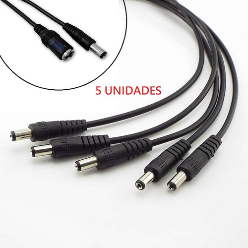 Cable Extension Corriente Plug 5.5mm 12v 3a Punta 5,5x2,1mm 