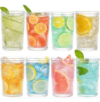 Comprar Vasos Altos Vintage Juego De 8 Vasos De Vidrio Para Beber 13