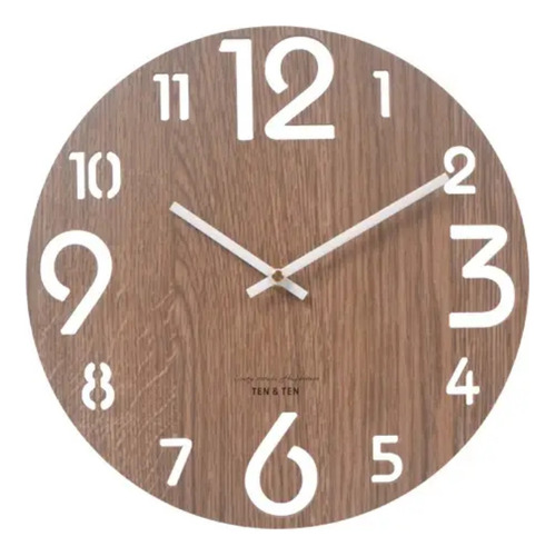 Reloj De Pared Moderno Madera Grande 30cm Grato En Clicshop 