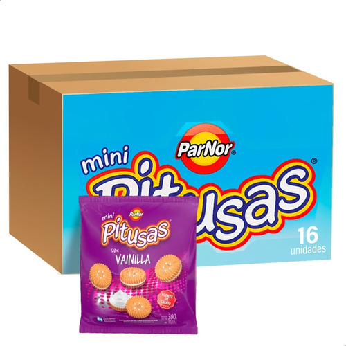 Galletitas Pitusas Pitusas Vainilla de vainilla 300 g pack x 16
