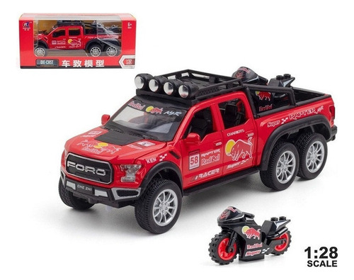 Ford Raptor F150 Mini Coche De Metal Luz Y Sonido 1:28