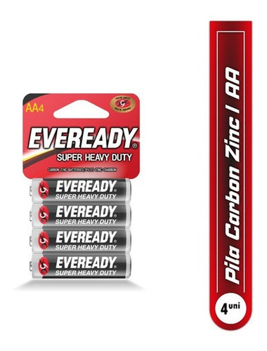 Pila Aa Zinc Carbono 4 Unds Super Heavy Duty Eveready