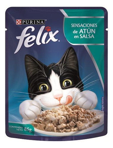 Alimento Para Gatos Felix Sensaciones De Atún En Salsa X 85 