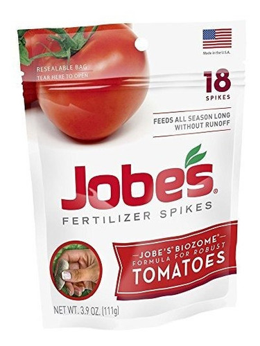 Fertilizante - Jobe Tomate Fertilizantes Spikes, 18 Spikes.