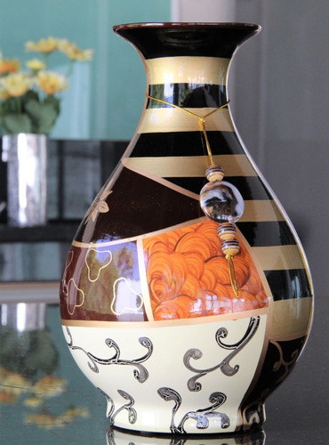 Imagem 8 de 10 de Vaso De Cerâmica Estilo Africano Com Pingente Bu140