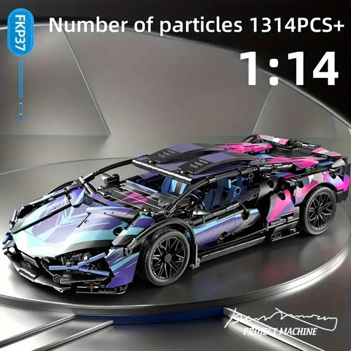 Modelo De Coche Deportivo Con Bloques De Construcción Fácil