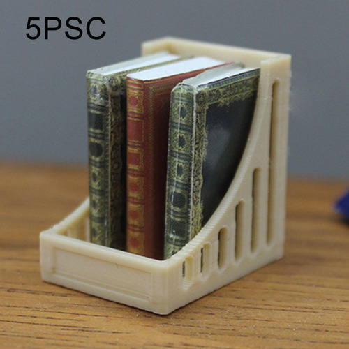 5x Dollhouse Estantería En Miniatura Estantería Gris