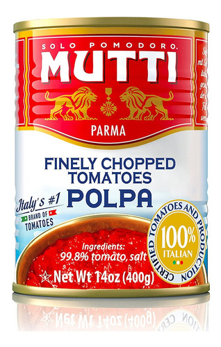 Tomate Mutti Picado Polpa Lata 400g