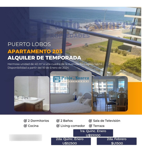 Apartamento En Alquiler En La Rambla De Artigas - Disponibilidad 2da Quincena De Febrero