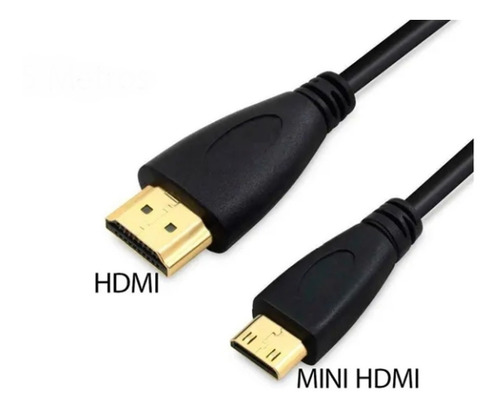 Imagen 4 de 7 de Cable Hdmi A Mini Hdmi 1 Mts 1080p Camara Tablet
