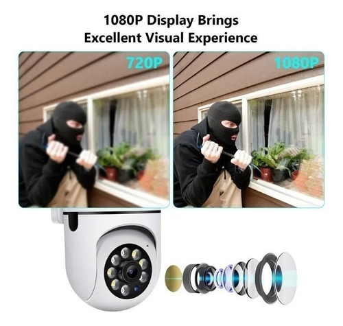 Cámara Exterior 5g Hd 1080p Wifi Infrarrojos 360º Seguridad