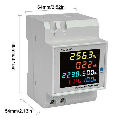 Medidor D52-2066: Monitor Eléctrico Lcd Multifunción