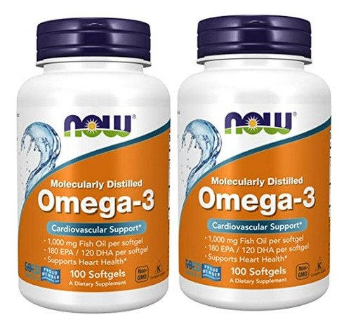 Suplemento Omega 3 - Now Omega-3 2000mg, 100 Count (pack Of 