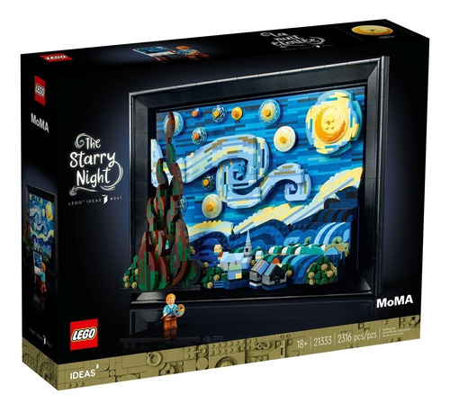 Blocos de montar LegoIdeas Vincent van Gogh: La Noche Estrellada 2316 peças em caixa