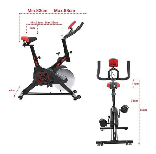 Bicicleta Spinning Fija Centurfit Gym 6kg Estatica Ejercicio