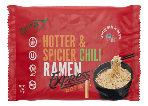 Ramen Picante Sopa Instantánea Vegetariana Chili Kosher 85g