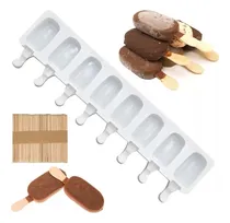 Comprar Molde Para Hacer Paletas\u002F Helados X 8 De Regalo 50 Palitos