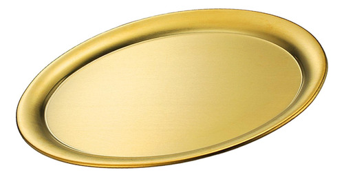 Plato De Acero Inoxidable Para Servir Dorado 27x19,5x1,1cm