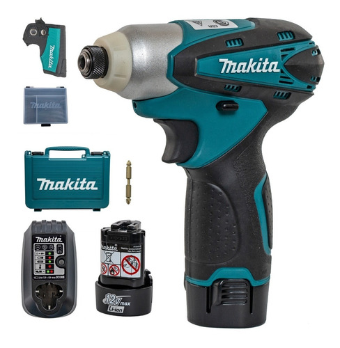 Atornilladora De Impacto 1/4 Makita  10.8v Td090dwex1 2 Bat