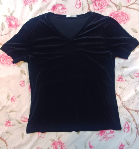 Remera De Mujer Terciopelo Negro Mark&spencer T.l De España