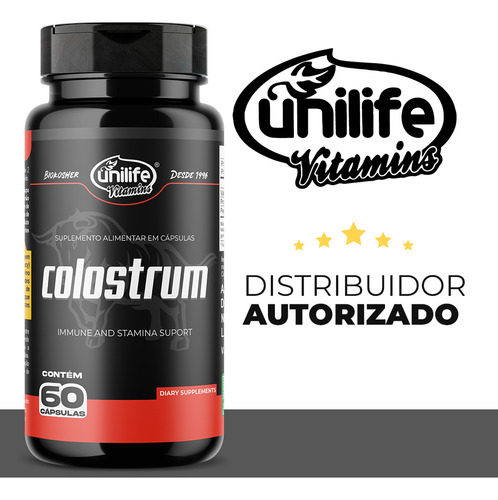 Colostrum Unilife Colostro Bovino 60 Cápsulas