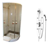 Comprar Mamapara Box, Cabina De Ducha Curva + Columna 6 Jets Naffull