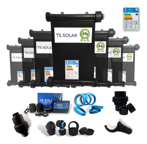 Kit 20 Placas 3mt - Aquecedor Solar Piscina Ts Solar Rosca F