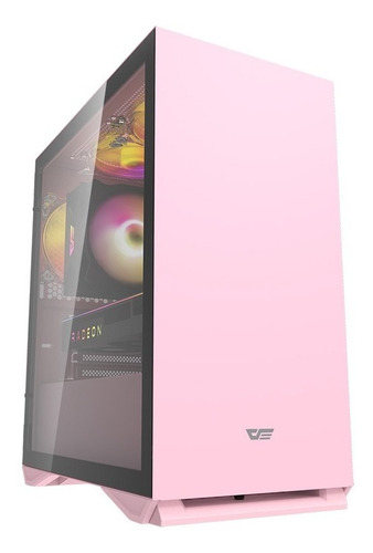 Gabinete Gamer Darkflash Dlm22 Rosa Lateral Vidrio Templado