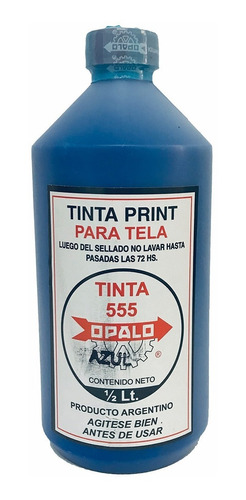 Tinta Sellos Indeleble Opalo 555 X 500cc Negro P/telas