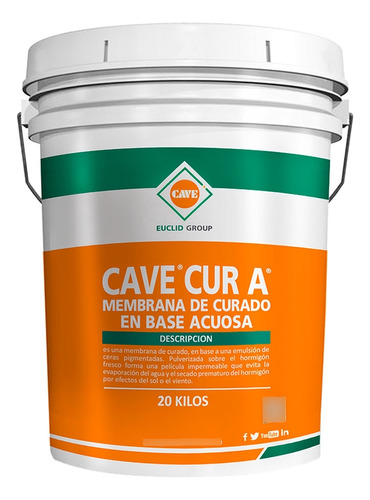 Cave Cur A - Membrana De Curado, Balde 20 L