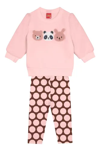 comprar Conjunto De Frio Moletom Infantil Kyly Original Meninas 