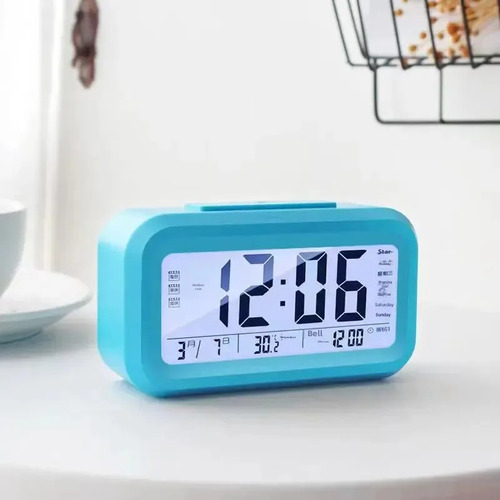 Para Despertador Led Digital Student White