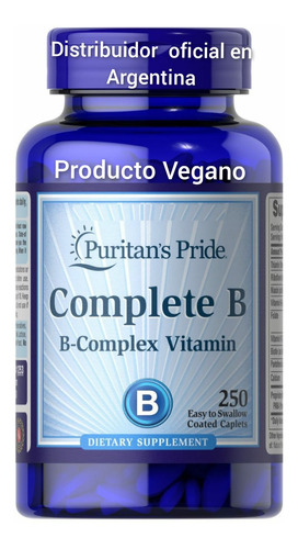 Imagen 1 de 4 de Vitamina B Complejo X250 Comprimidos
