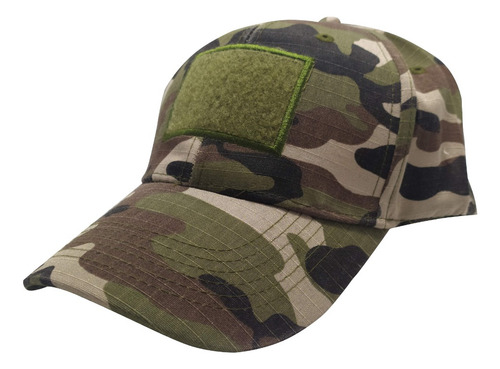 Imagen 2 de 6 de Gorra Operador Tractico Velcro Bordado Camuflado Regulable