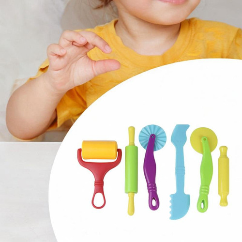 Kit De 6 Herramientas De Arcilla, Juguetes De Colores
