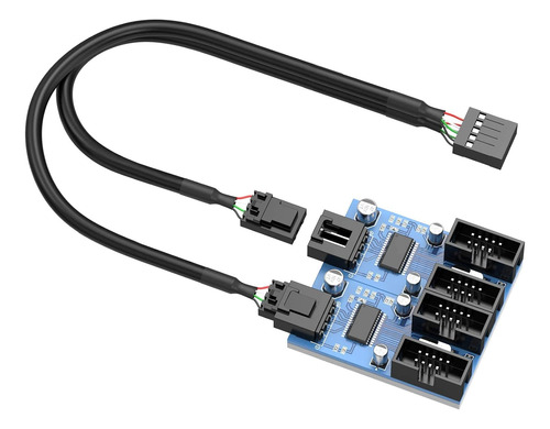 Conector Usb De 9 Pines Macho 1 A 4 Hembra Usb 2.0 (30cm)