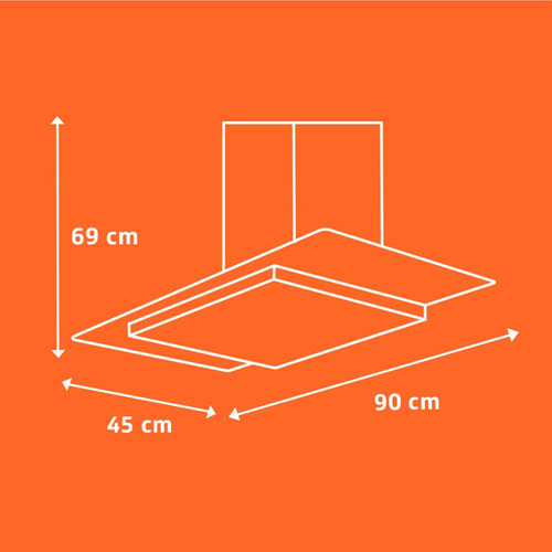 Imagem 5 de 10 de Coifa Vidro Plano Parede Brastemp 90 Cm - Bap90ar