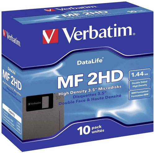 Disquettes Verbatim Caja Cerrada X 10 Unidades Mf 2hd 1.44mb