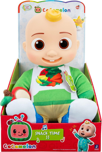 Cocomelon Jj Peluche Musical Snack Time Muñeco Con Sonido Color Verde