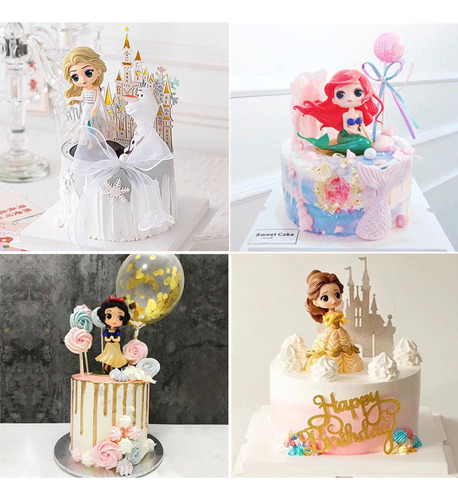 Topper De Pastel Sirena Princesa Sólida Bai Er