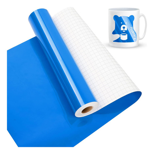 Rollo Vinilo Adhesivo Para Impresoras Cri-cut Azul 30cmx15m