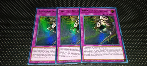 Set 3 Cartas Yugioh Thunder Discharge Blmr 