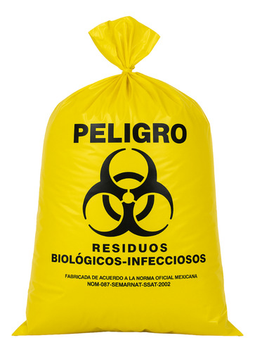 Bolsas Para Residuos Peligrosos Rpbi 50x70 Amarillo Pack 1kg
